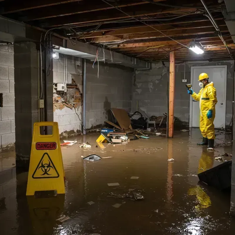 Flooded Basement Electrical Hazard in Pana, IL Property